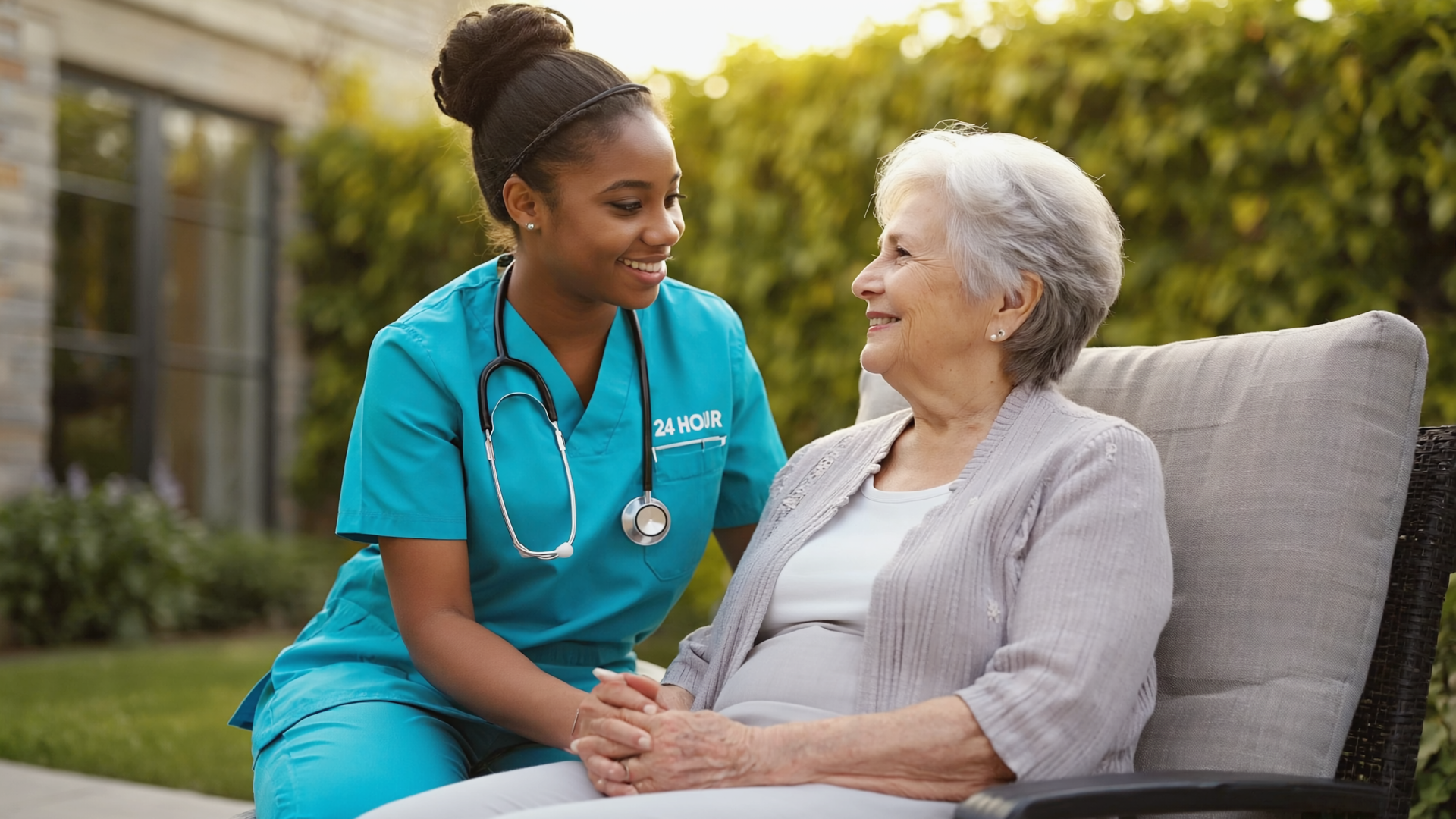 caregiver helping senior woman at home in Berkeley Heights NJ