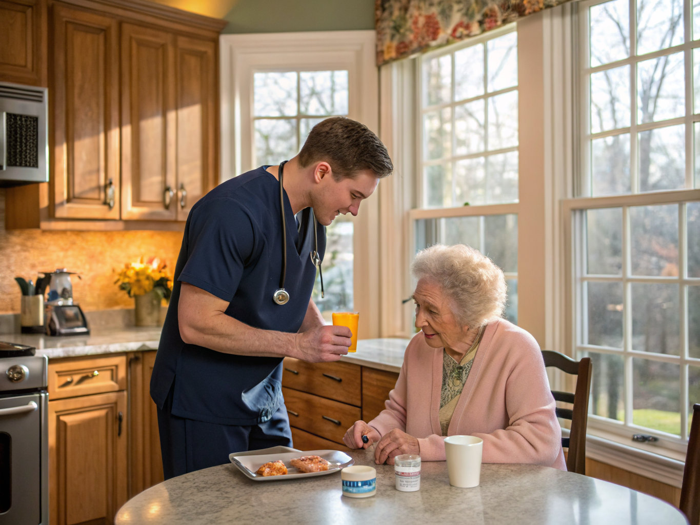 24-hour home care aide with a senior in Princeton NJ Mercer County