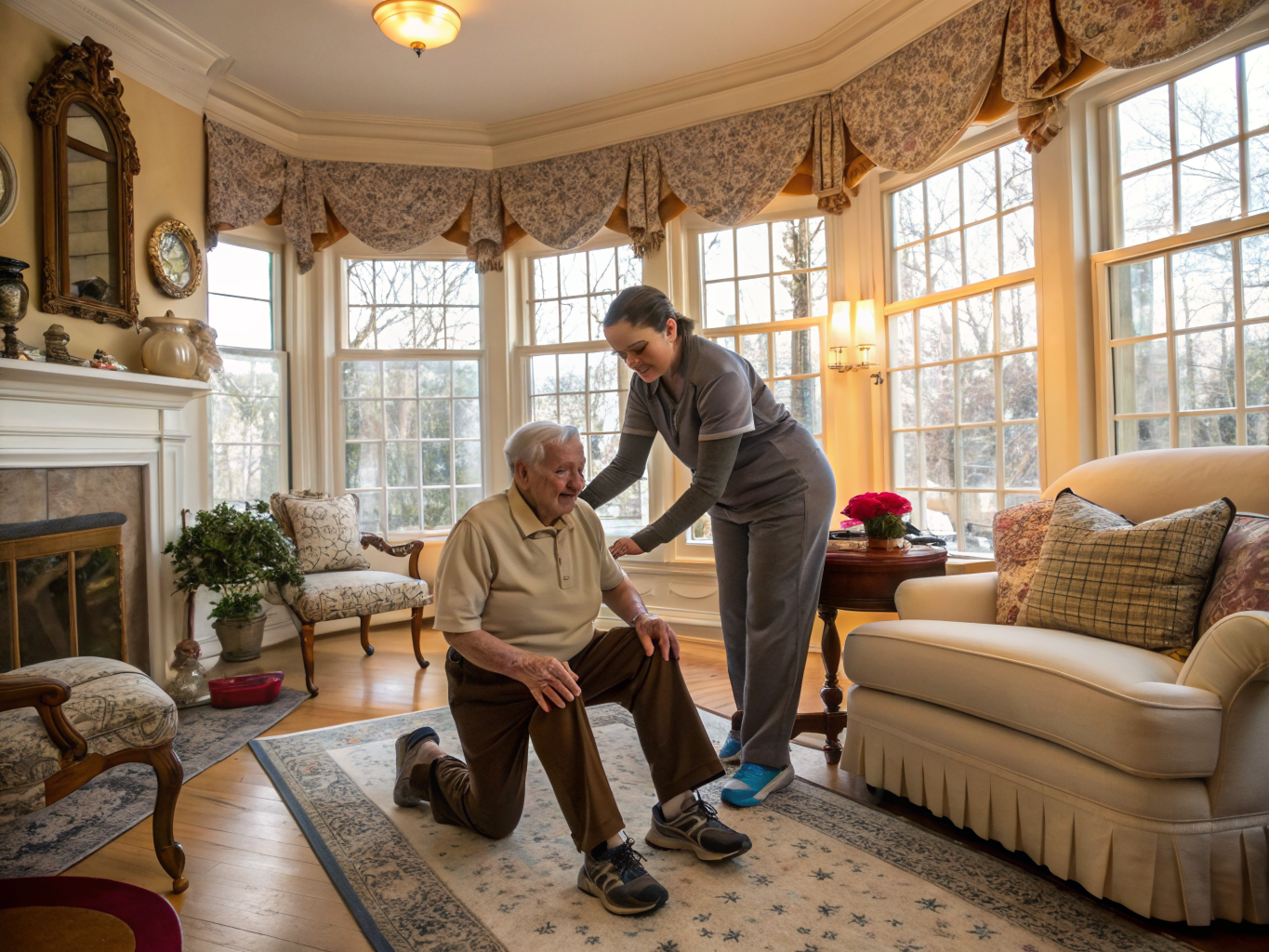 24-hour home care aide with a senior in Westfield NJ Union County