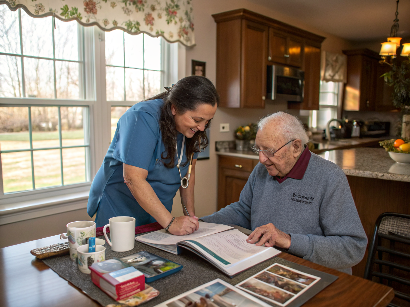 Alzheimer's care aide assisting a senior in Brick NJ Ocean County
