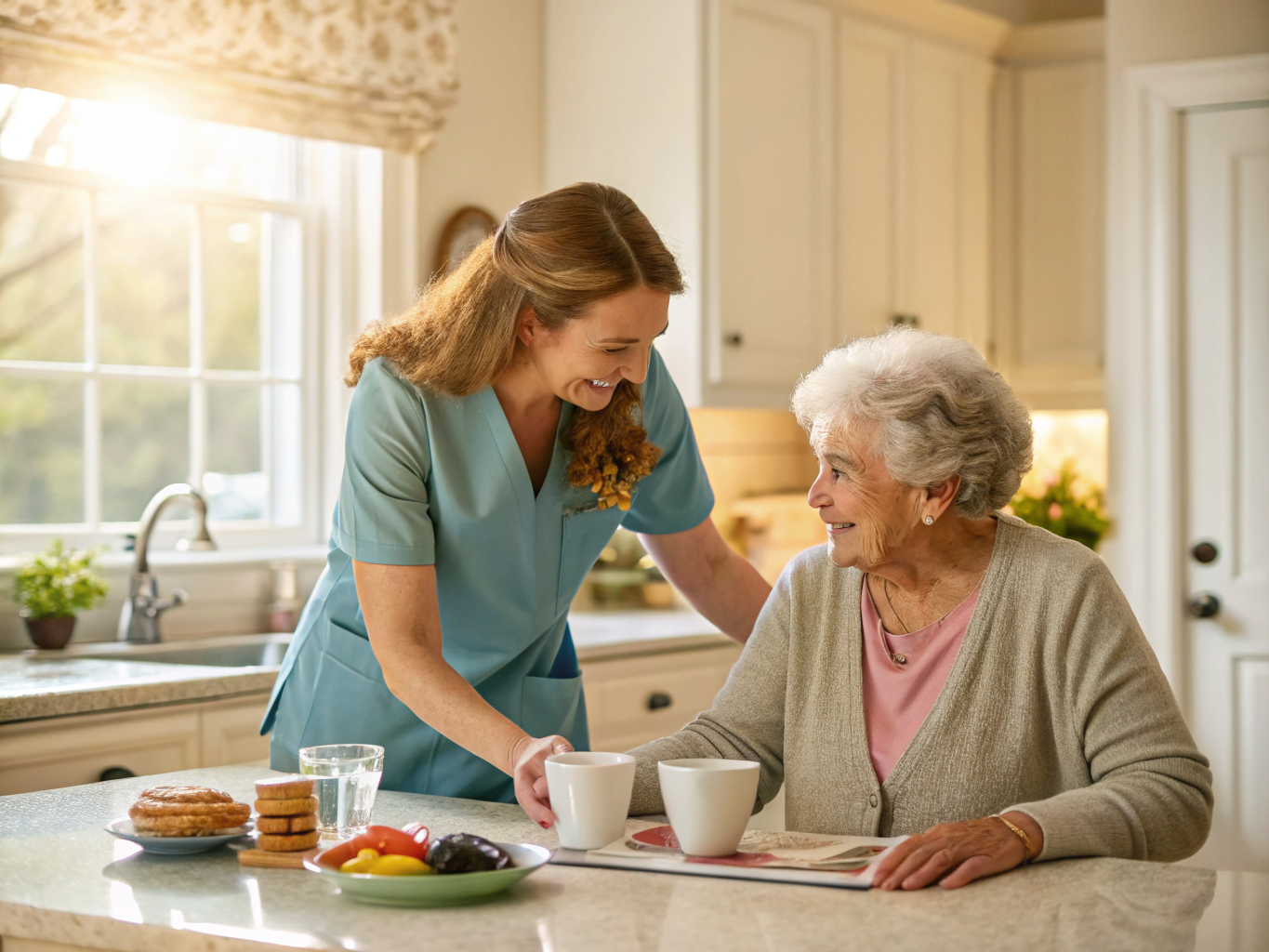 Alzheimer's care aide with a senior in Bridgewater NJ Somerset County