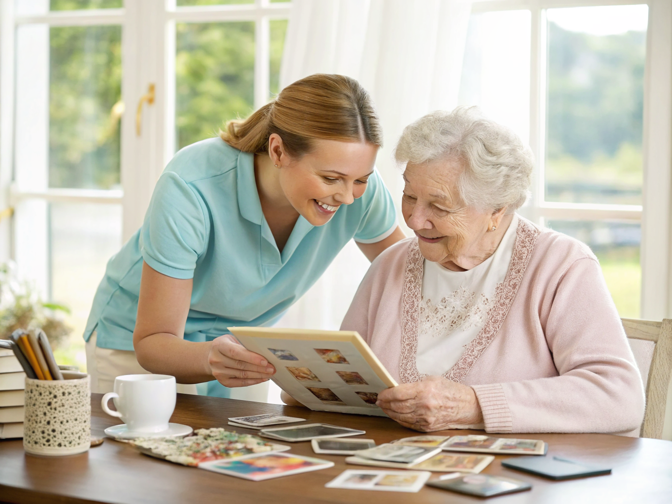 Alzheimer's care aide with a senior in Hackensack NJ Bergen County