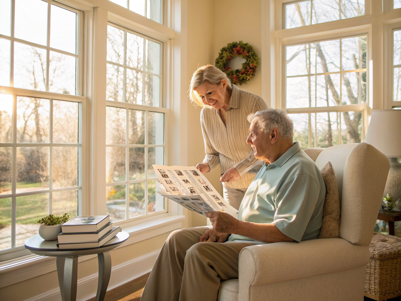 Alzheimer's care aide assisting a senior in Manalapan NJ Monmouth County