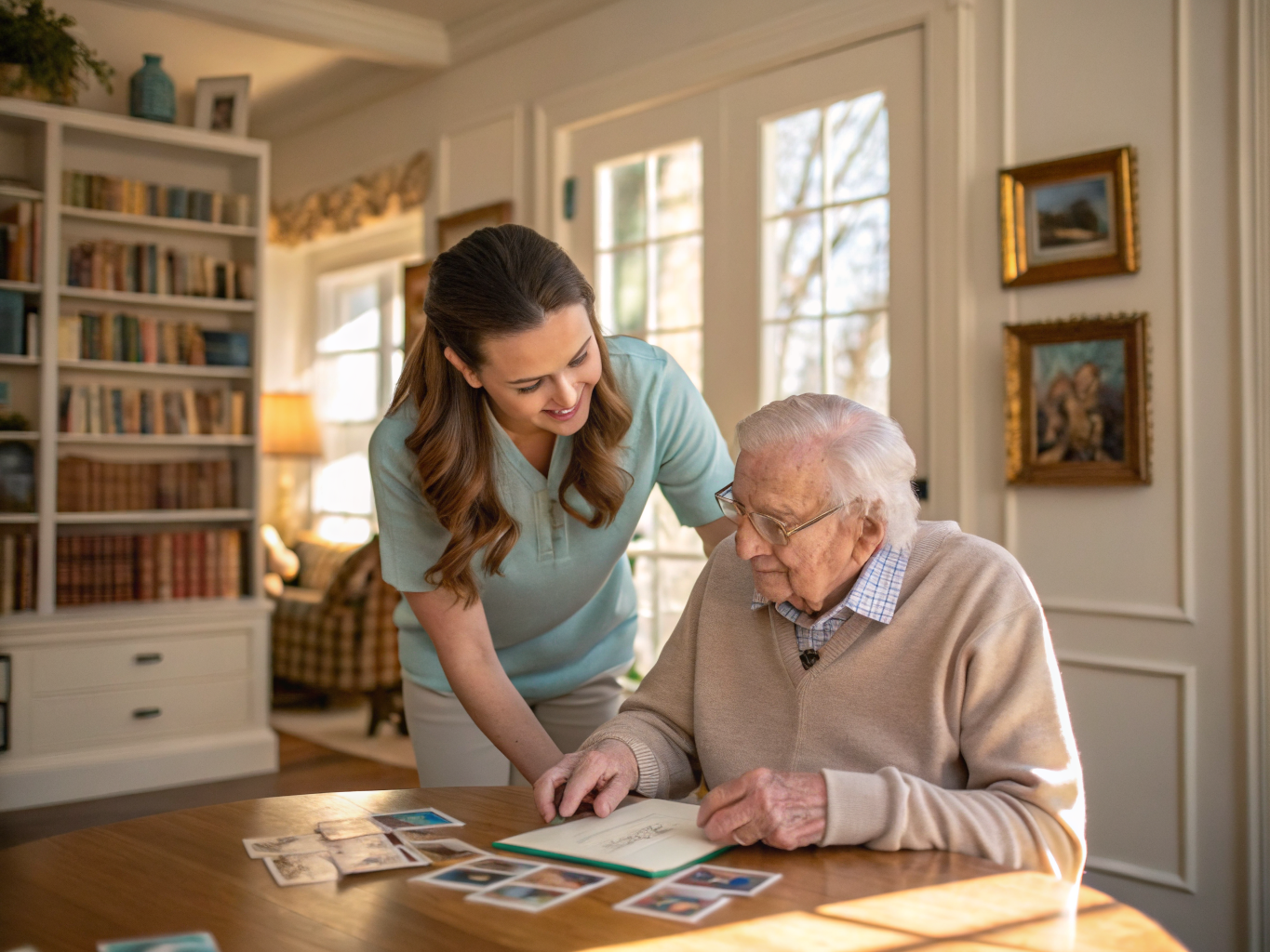 Alzheimer's Care aide with a senior in Montclair NJ Essex County