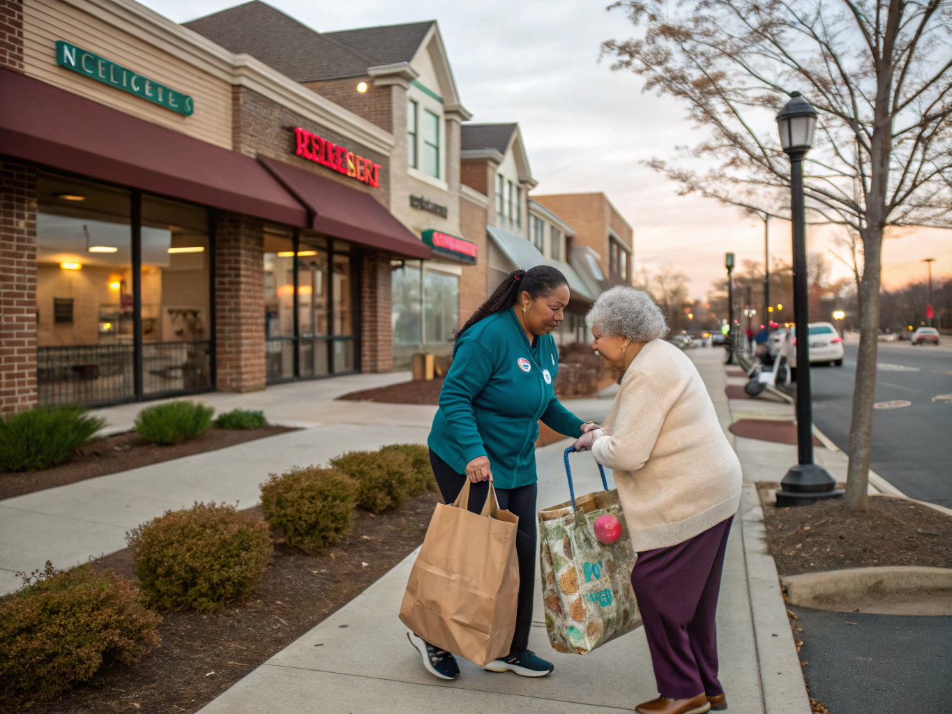 Home health aide providing care at Bergenfield Senior Housing in Bergenfield Bergen County NJ