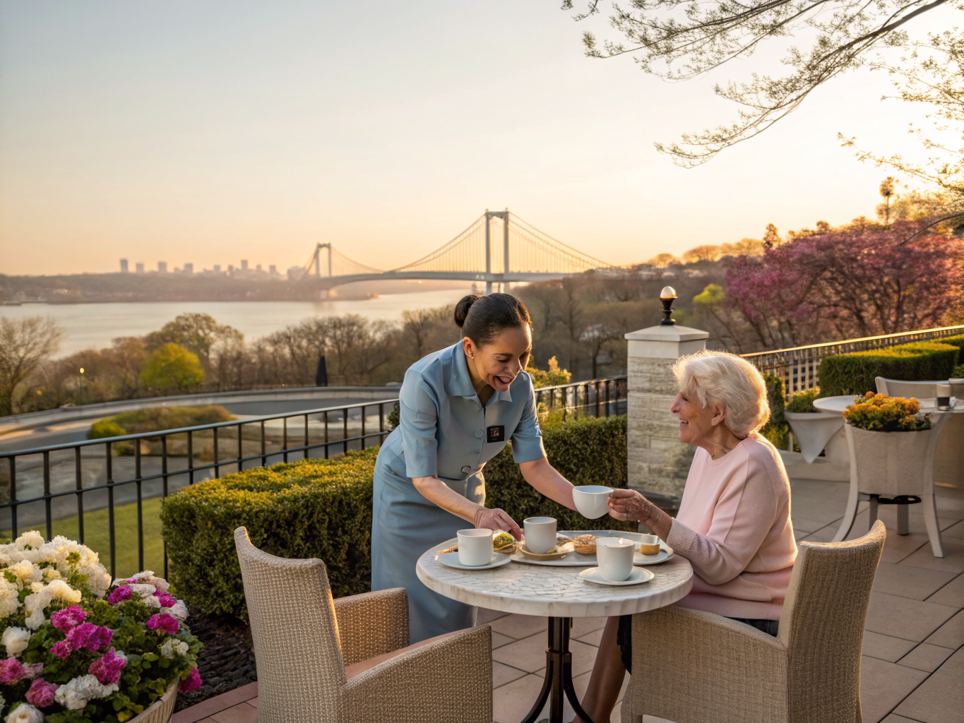 Home health aide providing care at The Bristal at Englewood in Englewood Bergen County NJ