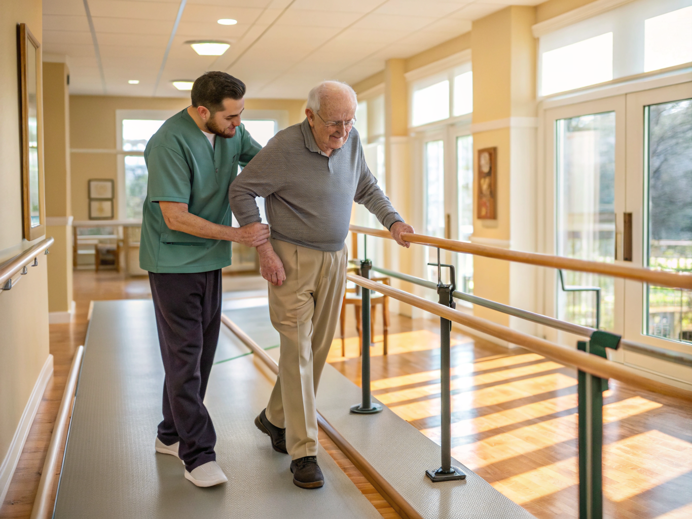 Home health aide providing care at CareOne at Teaneck in Teaneck Bergen County NJ