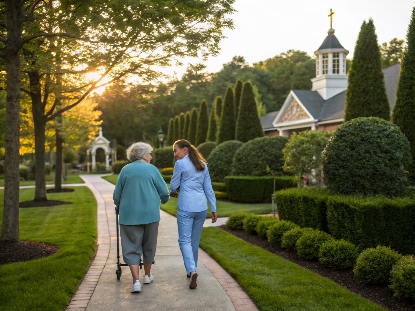 Home health aide providing care at Christian Health Care Center in Wyckoff Bergen County NJ