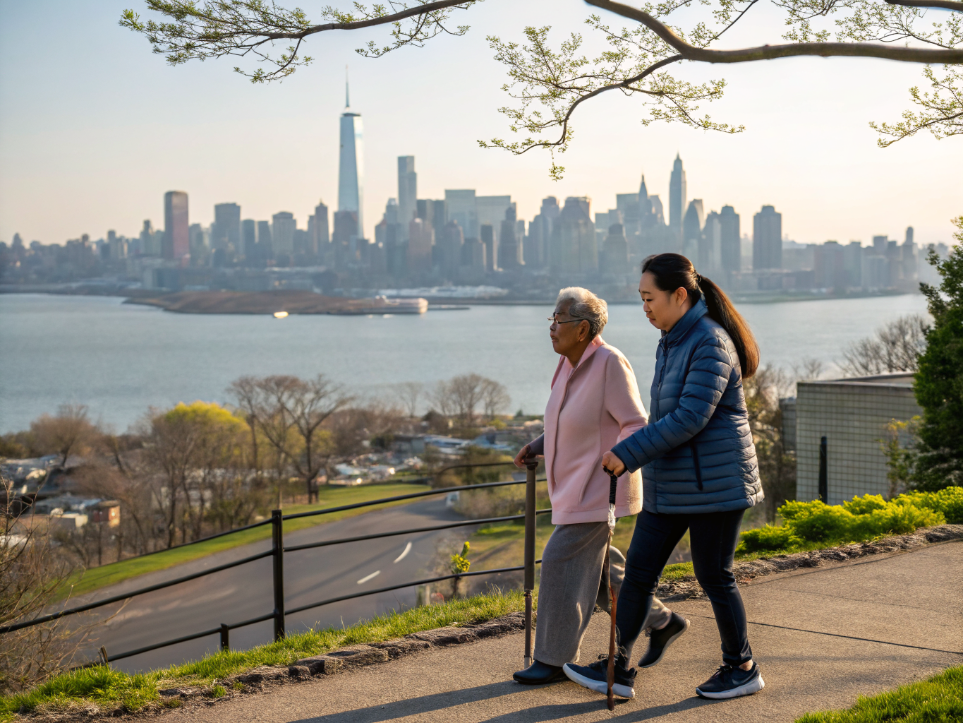 Home health aide providing care at Cliffside Park Senior Housing in Cliffside Park Bergen County NJ