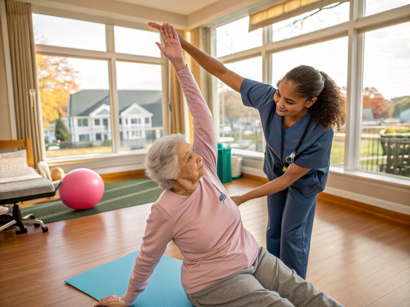 Home health aide providing care at Five Star Premier Residences of Teaneck in Teaneck Bergen County NJ