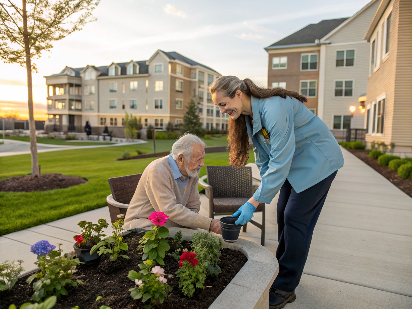 Home health aide providing care at Fox Hills in Bergen County Bergen County NJ