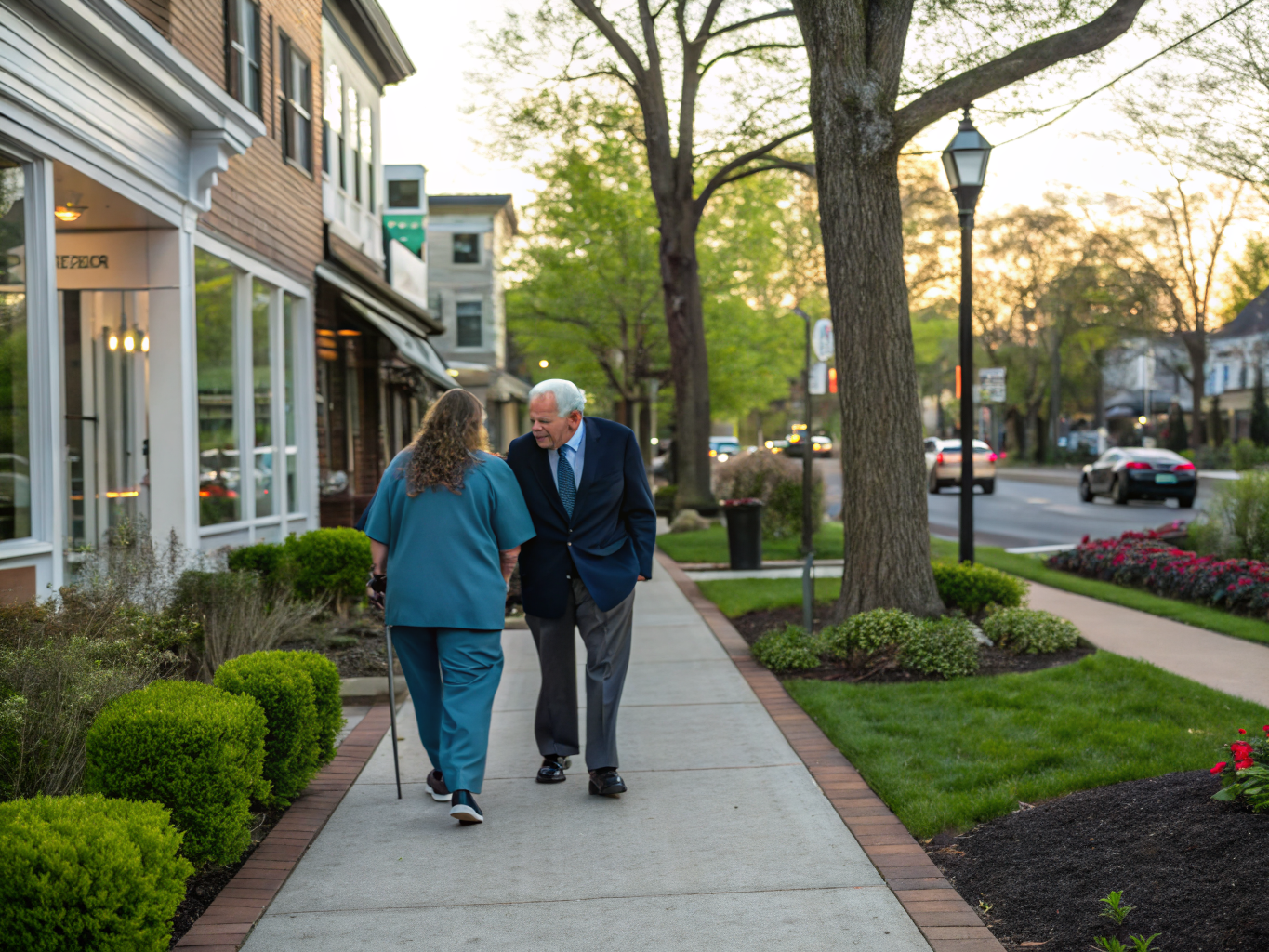 Home health aide providing care at Glen Rock Senior Community in Glen Rock Bergen County NJ