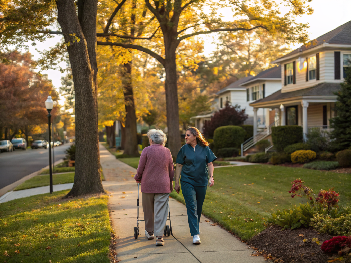 Home health aide providing care at Park Ridge Senior Residences in Park Ridge Bergen County NJ