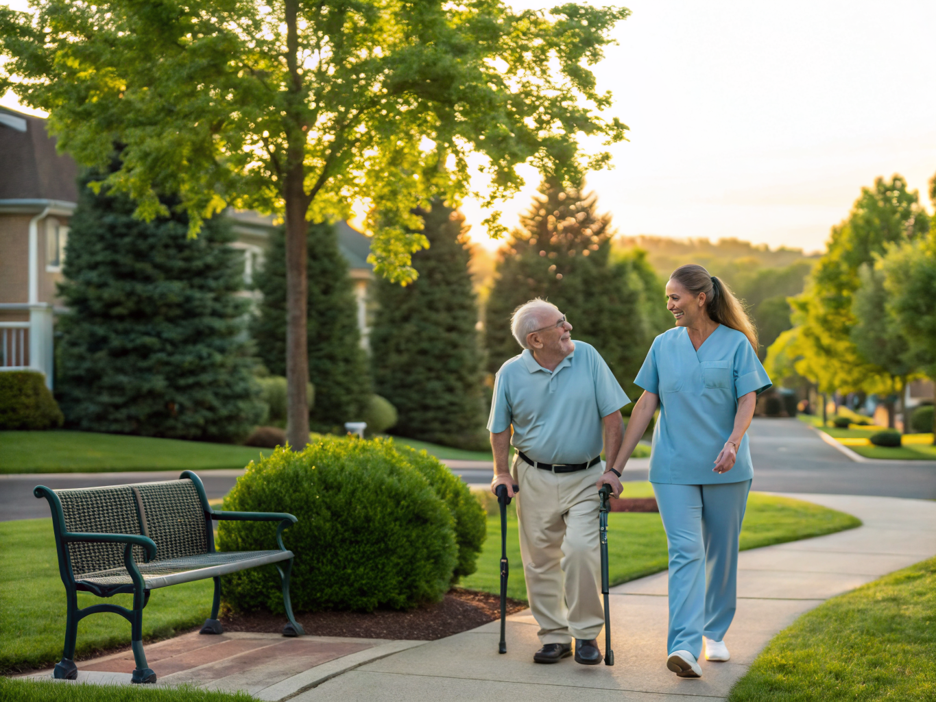 Home health aide providing care at Ramsey Senior Housing in Ramsey Bergen County NJ