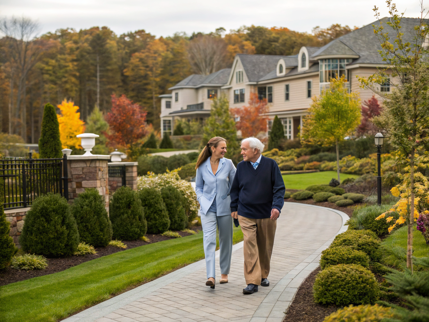 Home health aide providing care at Saddle River Estates Senior Community in Saddle River Bergen County NJ