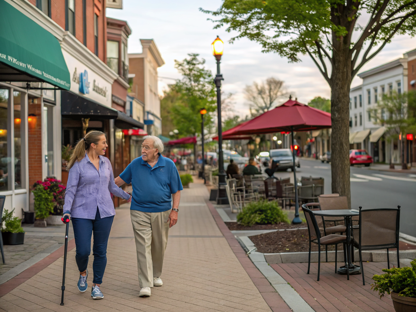 Home health aide providing care at Westwood Senior Housing in Westwood Bergen County NJ