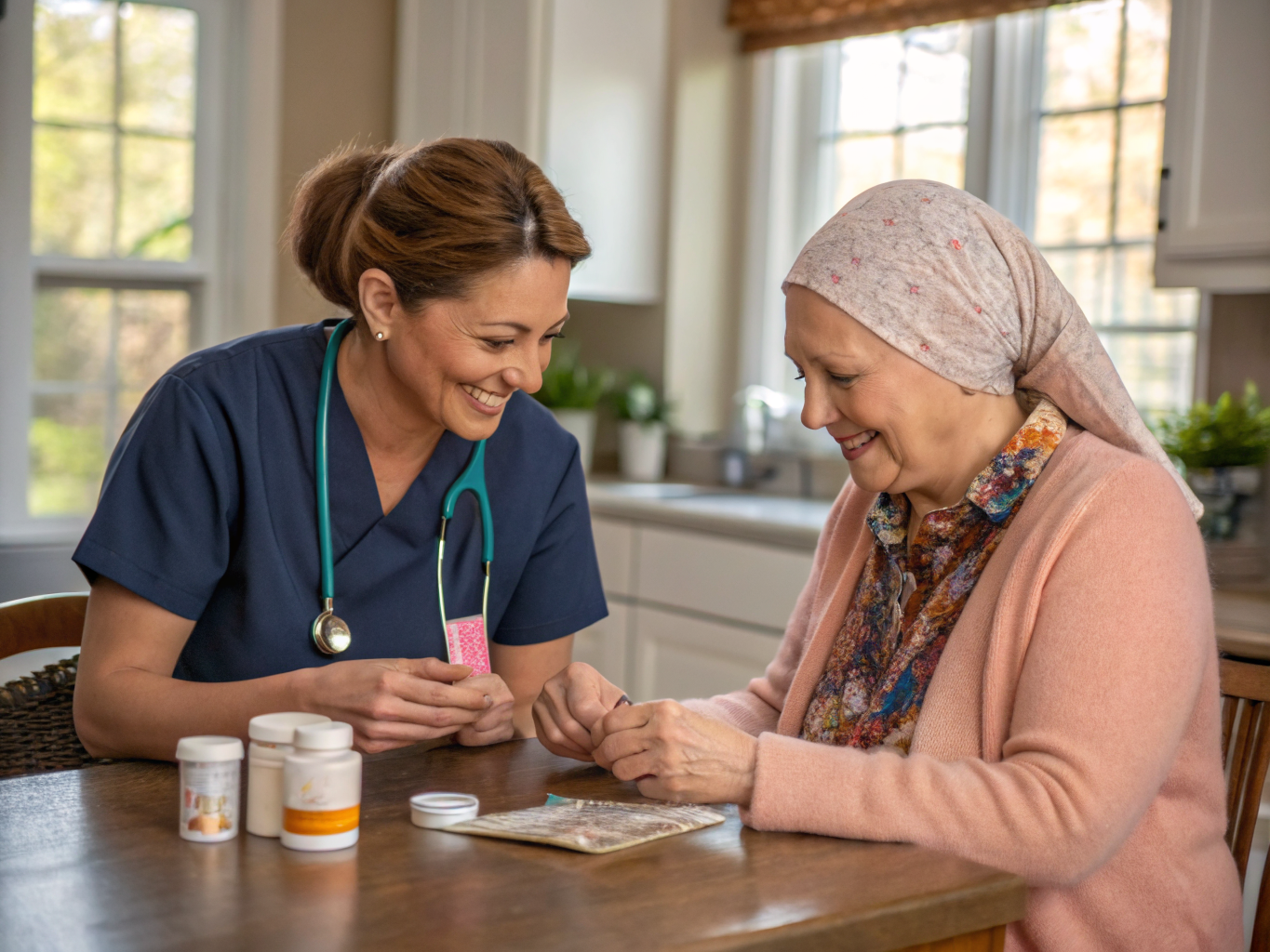 Cancer recovery care aide with a patient in Livingston NJ Essex County
