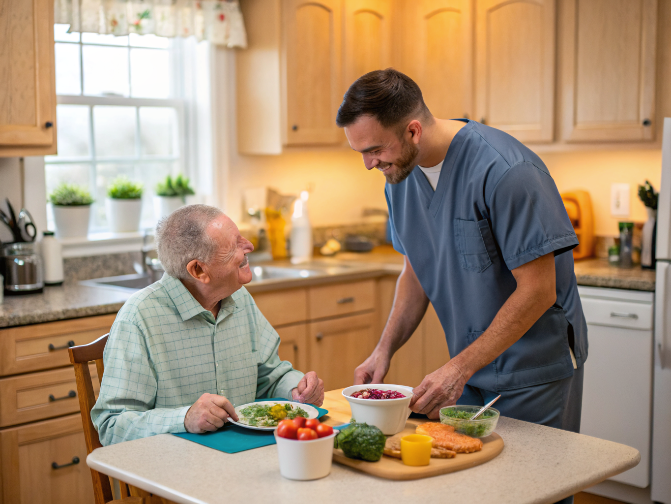 Cancer recovery care aide with a patient in Morristown NJ Morris County