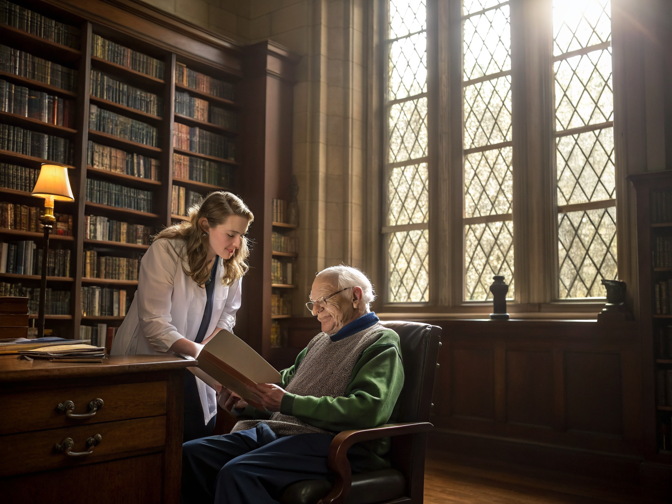 Cancer recovery care aide with a patient in Princeton NJ Mercer County