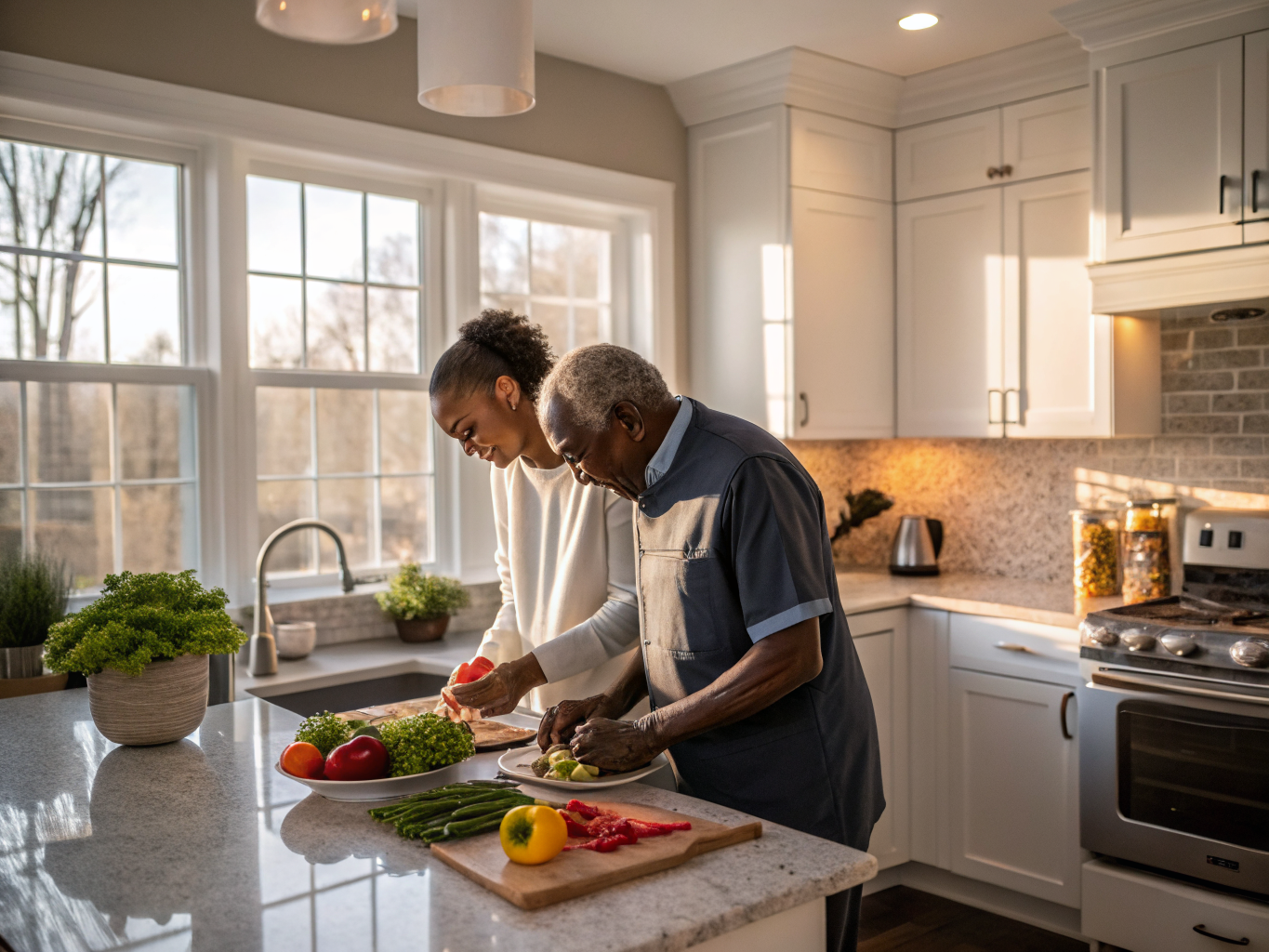 Companion caregiver with a senior resident in Brick NJ Ocean County