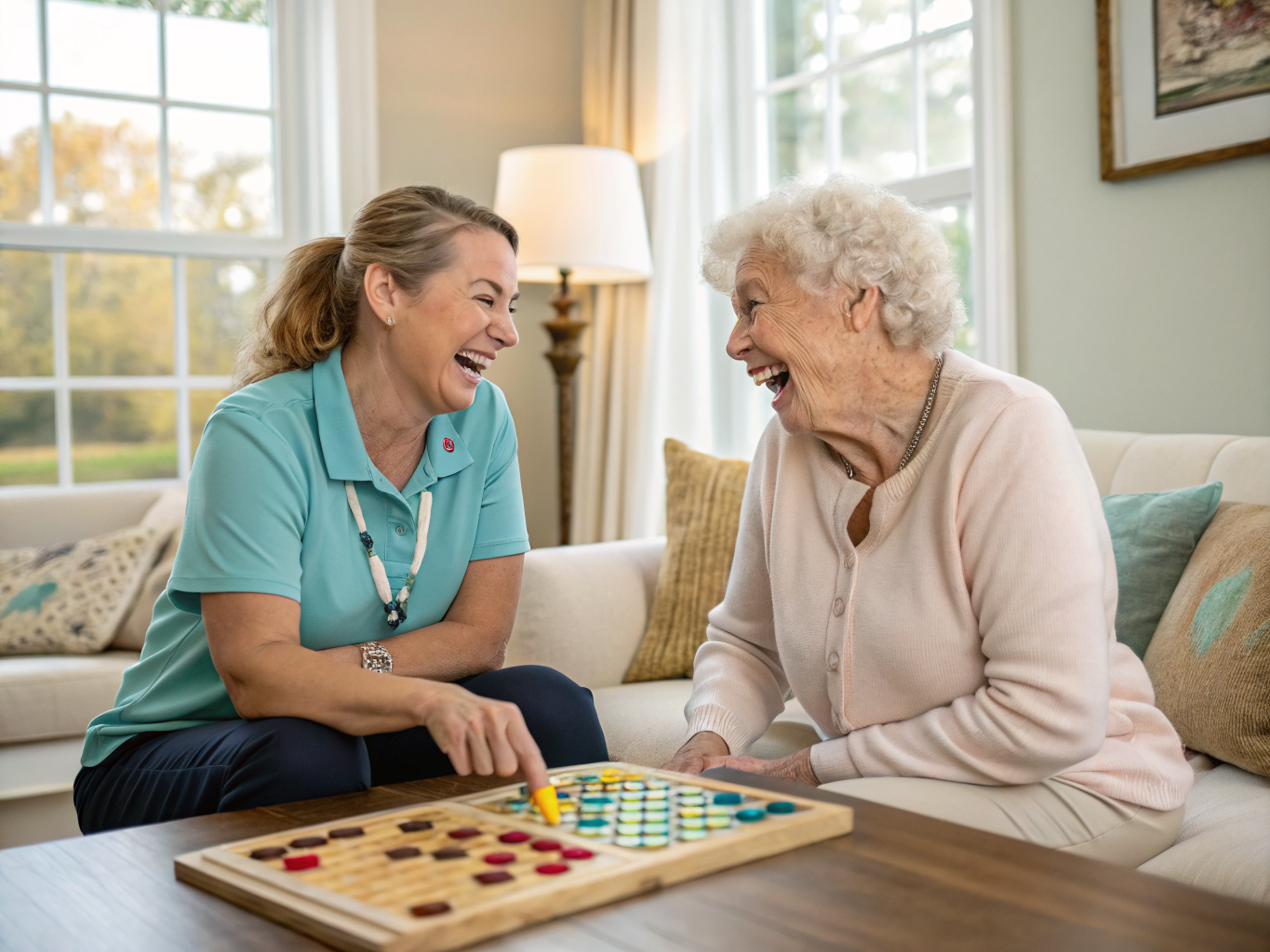 Companion Care aide with a senior in Freehold NJ Monmouth County