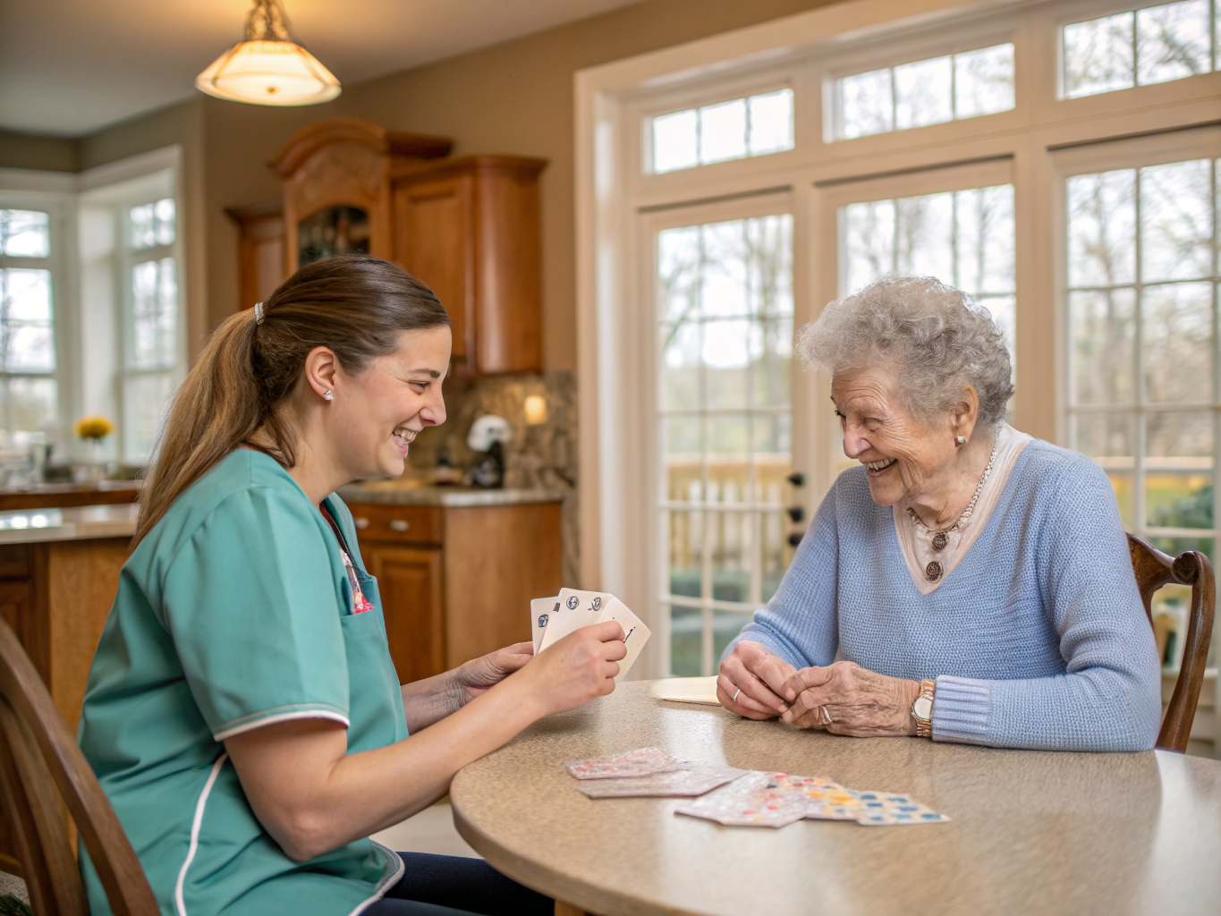 Companion Care aide with a senior in Hamilton Township NJ Mercer County