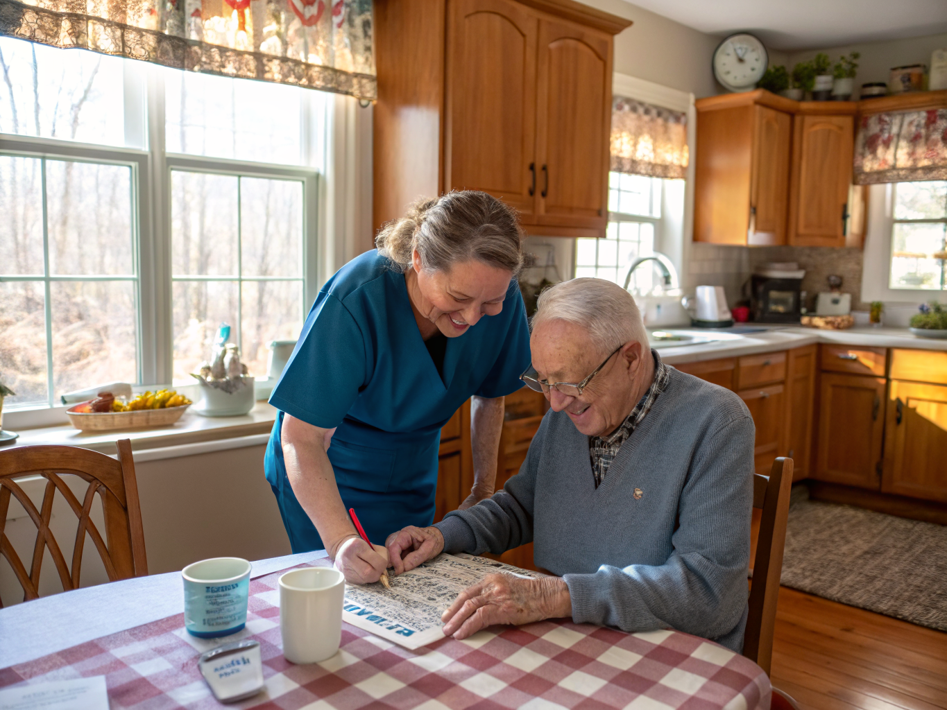 Companion caregiver with a senior resident in Jackson NJ Ocean County