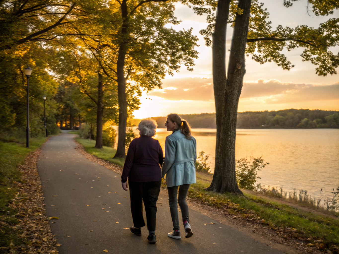 Companion caregiver with a senior resident in Lakewood NJ Ocean County