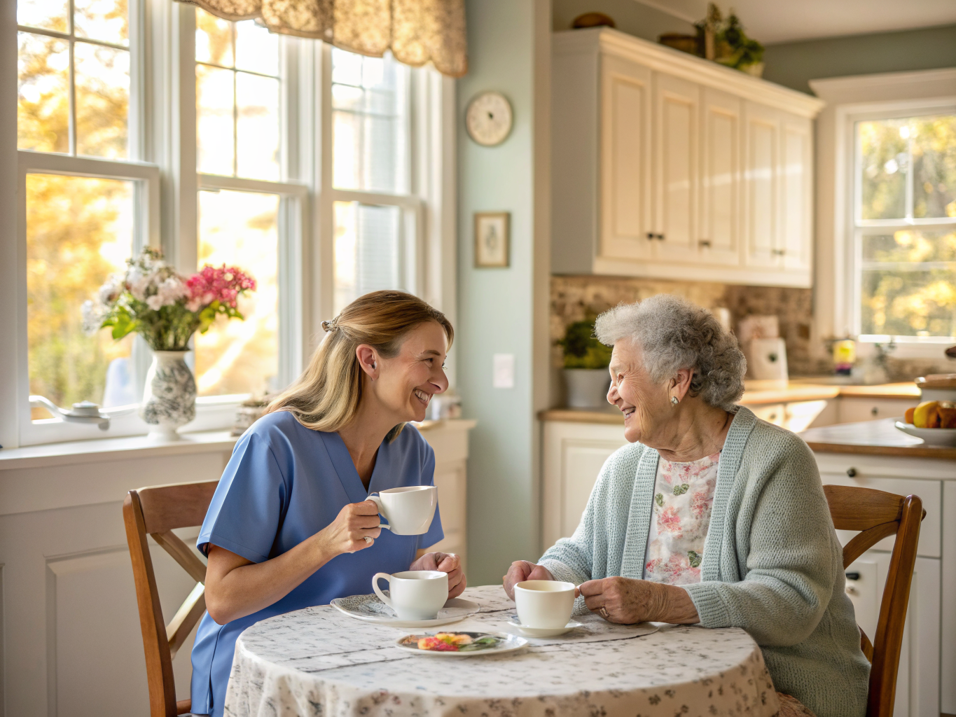 Companion caregiver with a senior resident in Ridgewood NJ Bergen County