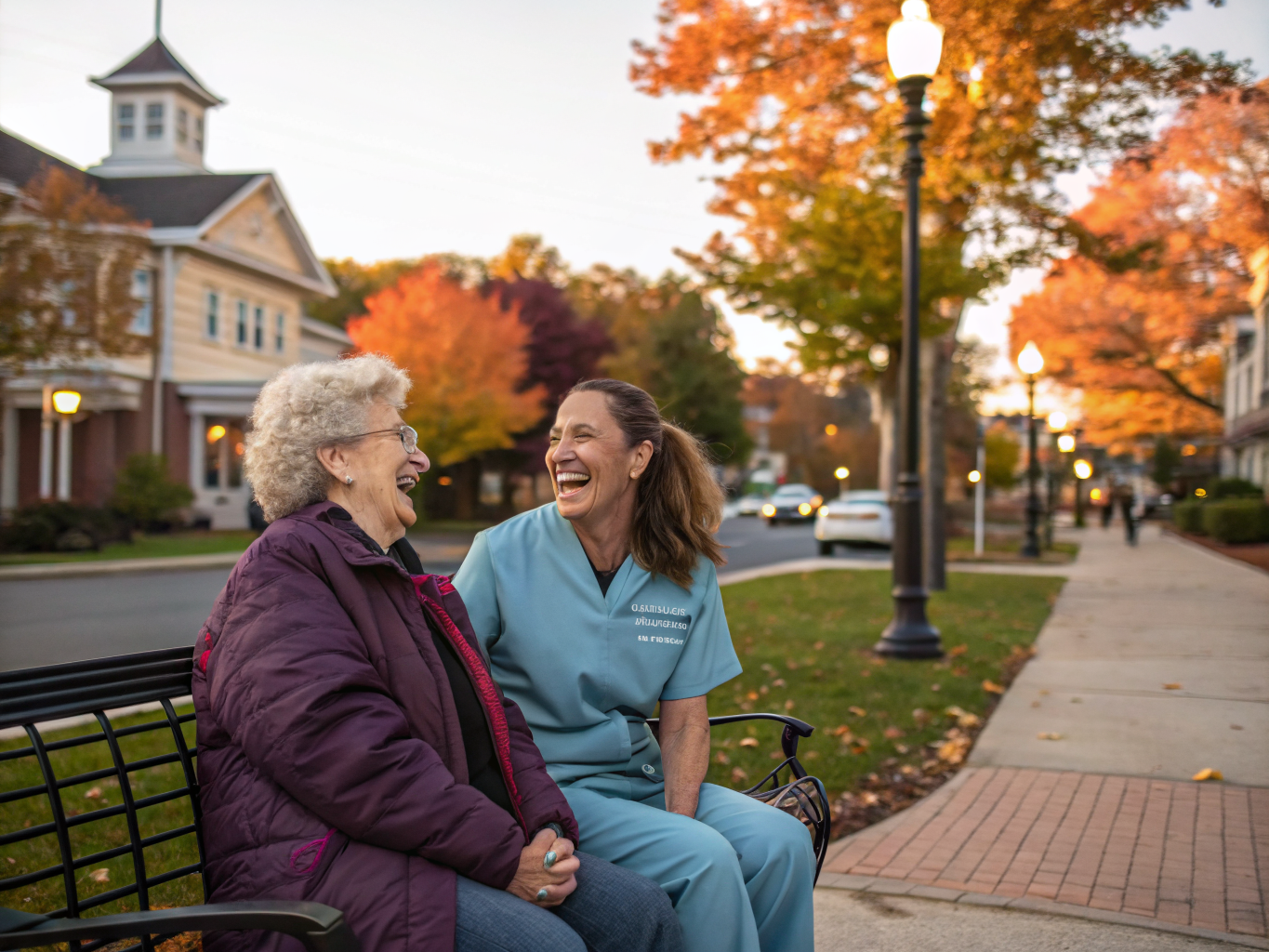 Companion caregiver with a senior resident in Westfield NJ Union County