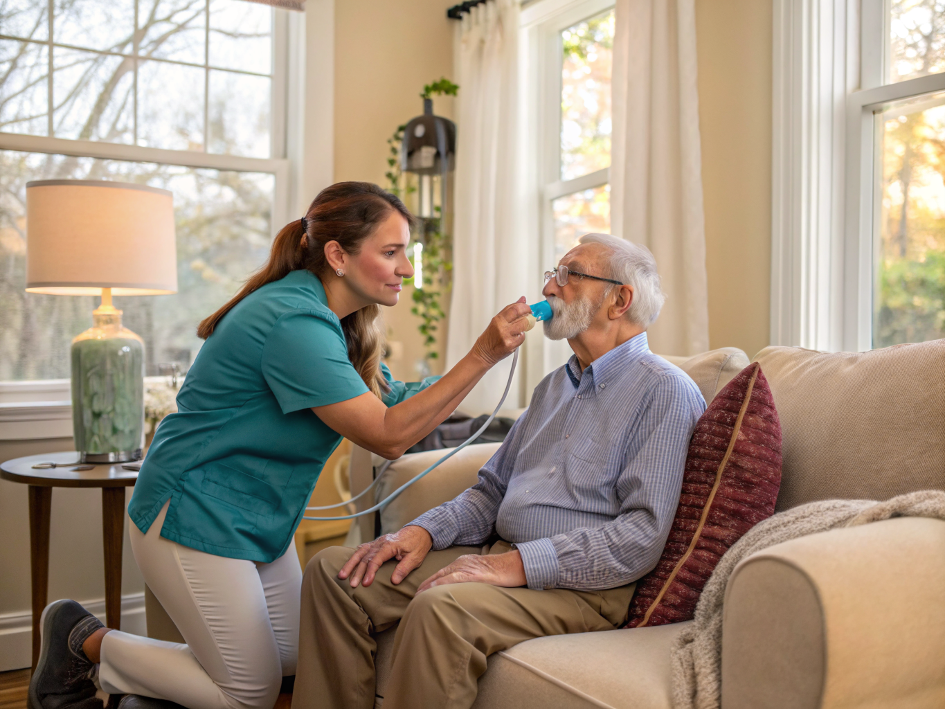 COPD Care aide with a senior in Livingston NJ Essex County