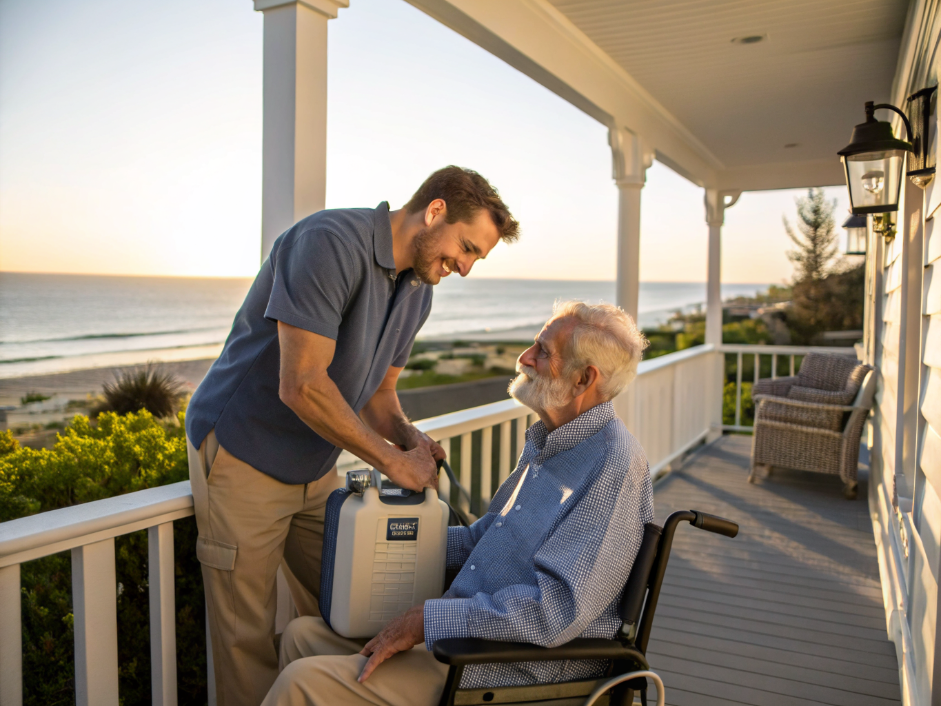 COPD care aide assisting a senior in Toms River NJ Ocean County