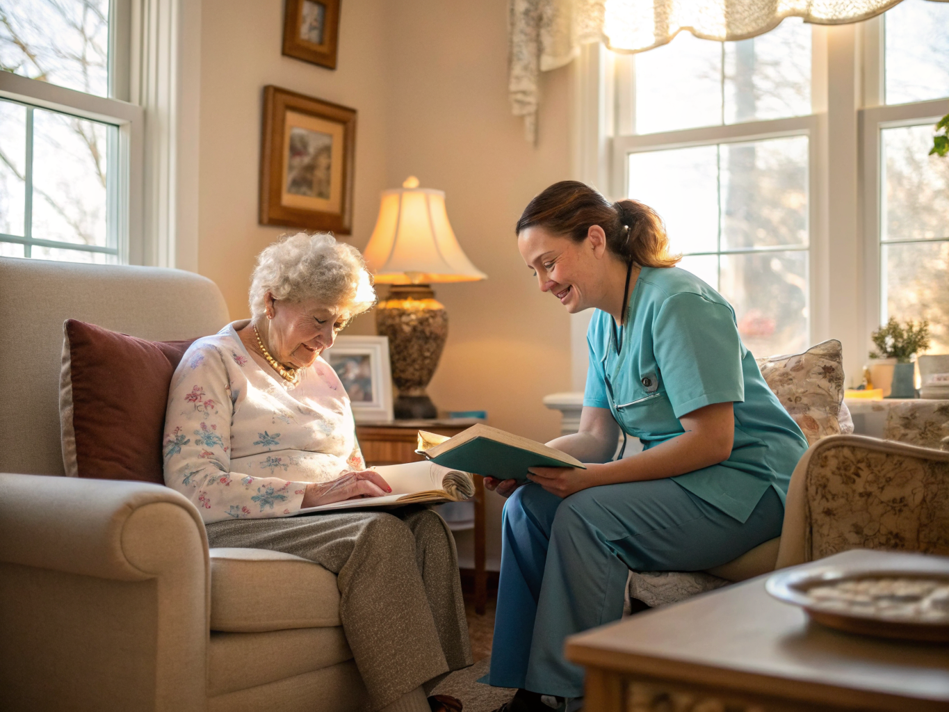 Dementia Care aide with a senior in Edison NJ Middlesex County