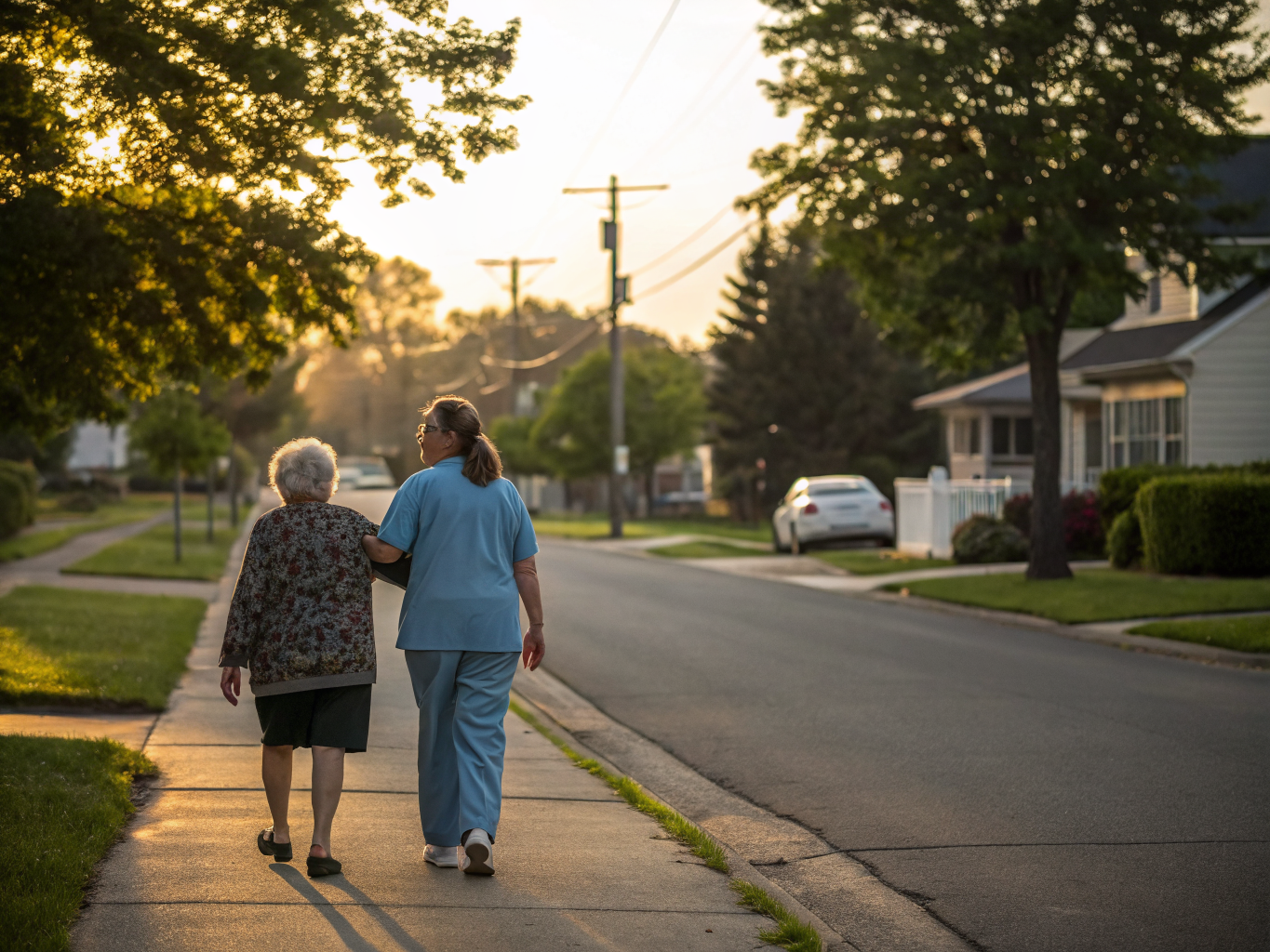 Dementia care aide assisting a senior in Lakewood NJ Ocean County