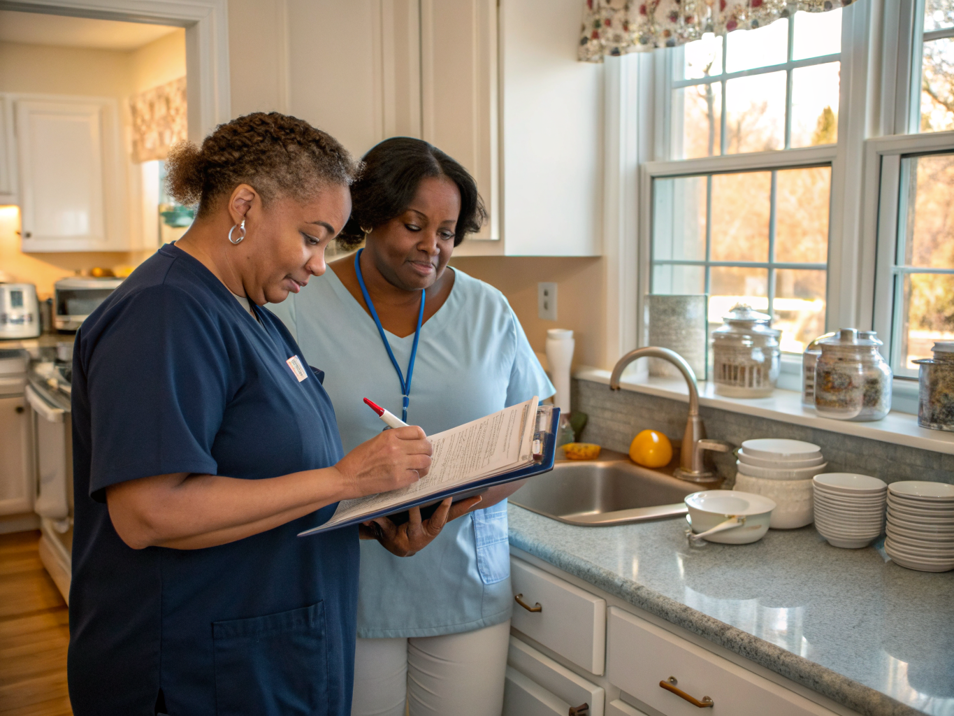 Round-the-clock care shift change near Daughters of Israel West Orange NJ — caregiver handoff