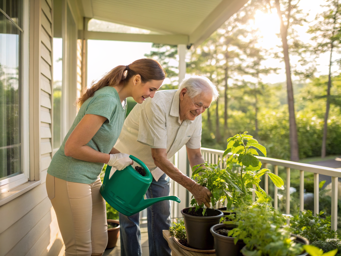 Dementia therapeutic gardening near Daughters of Israel West Orange NJ — plant care activity