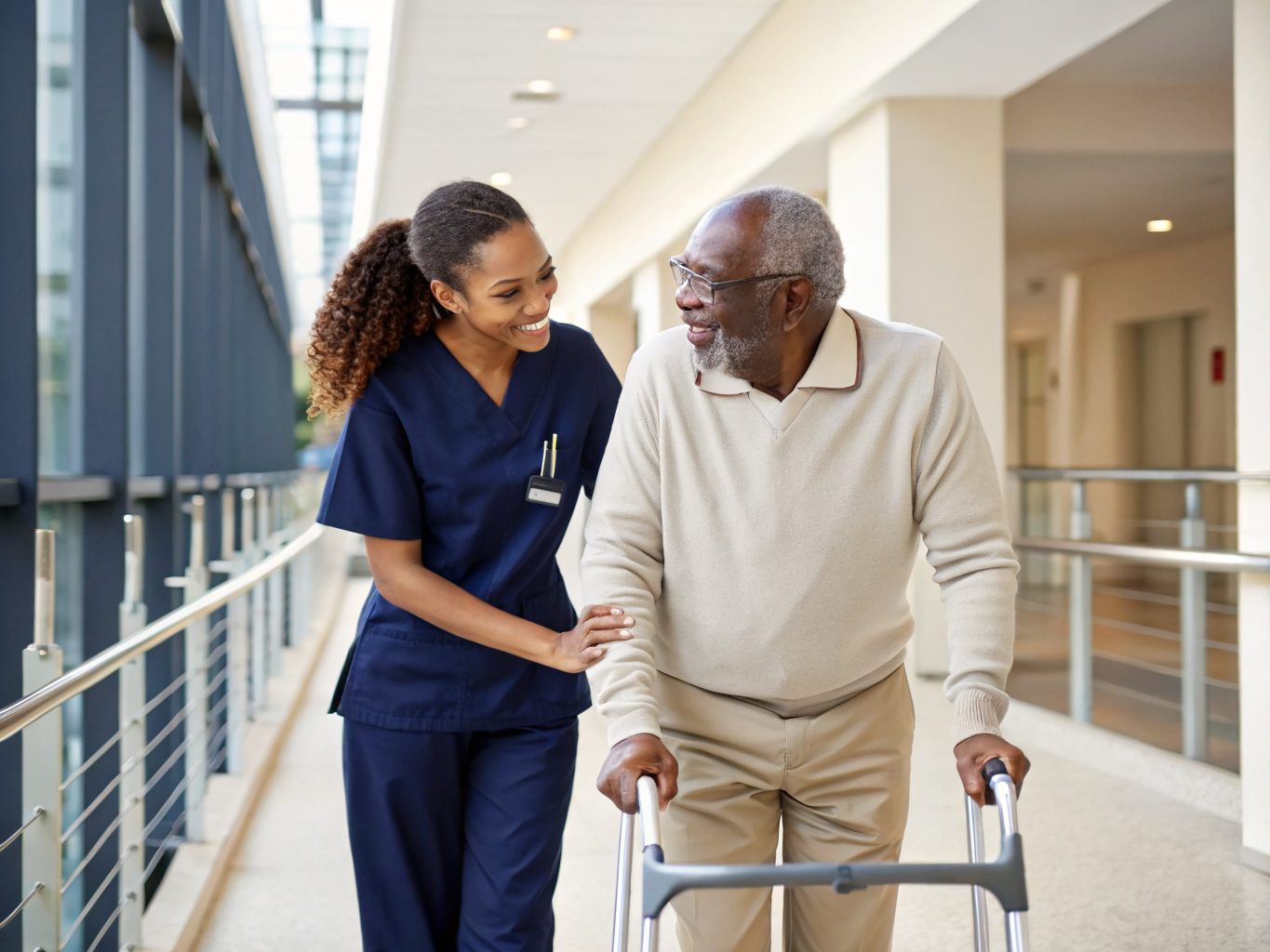 Home health aide providing care at Alaris Health at Essex in Irvington Essex County NJ