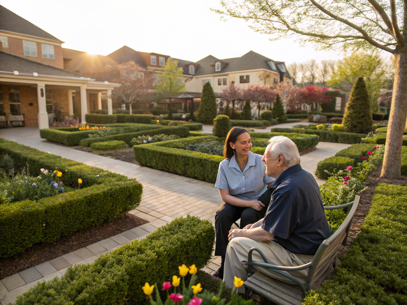 Home health aide providing care at Brighton Gardens of West Orange in West Orange Essex County NJ