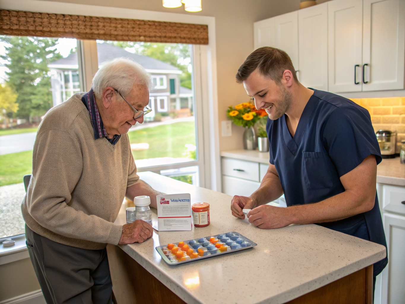 Home health aide providing care at Caldwell Senior Housing in Caldwell Essex County NJ
