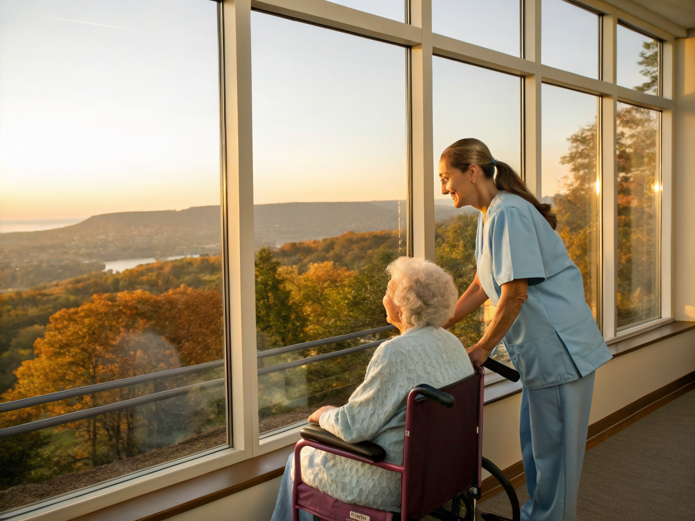 Home health aide providing care at The Cliffs at Eagle Rock in West Orange Essex County NJ