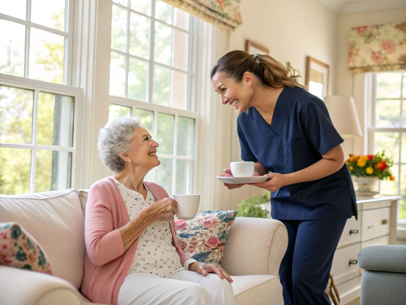 Home health aide providing care at Coppergate House in Livingston Essex County NJ