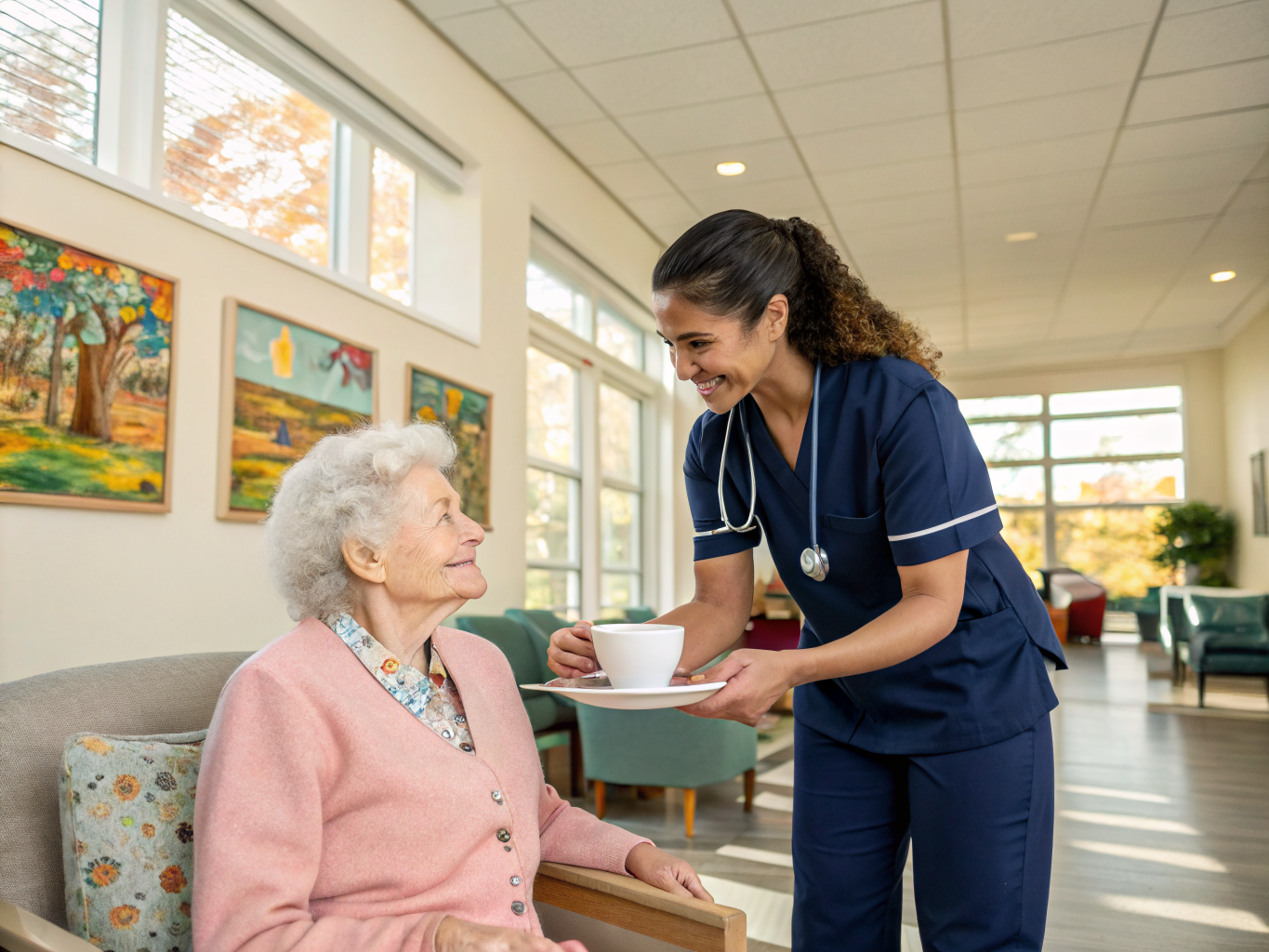 Home health aide providing care at Daughters of Israel in West Orange Essex County NJ