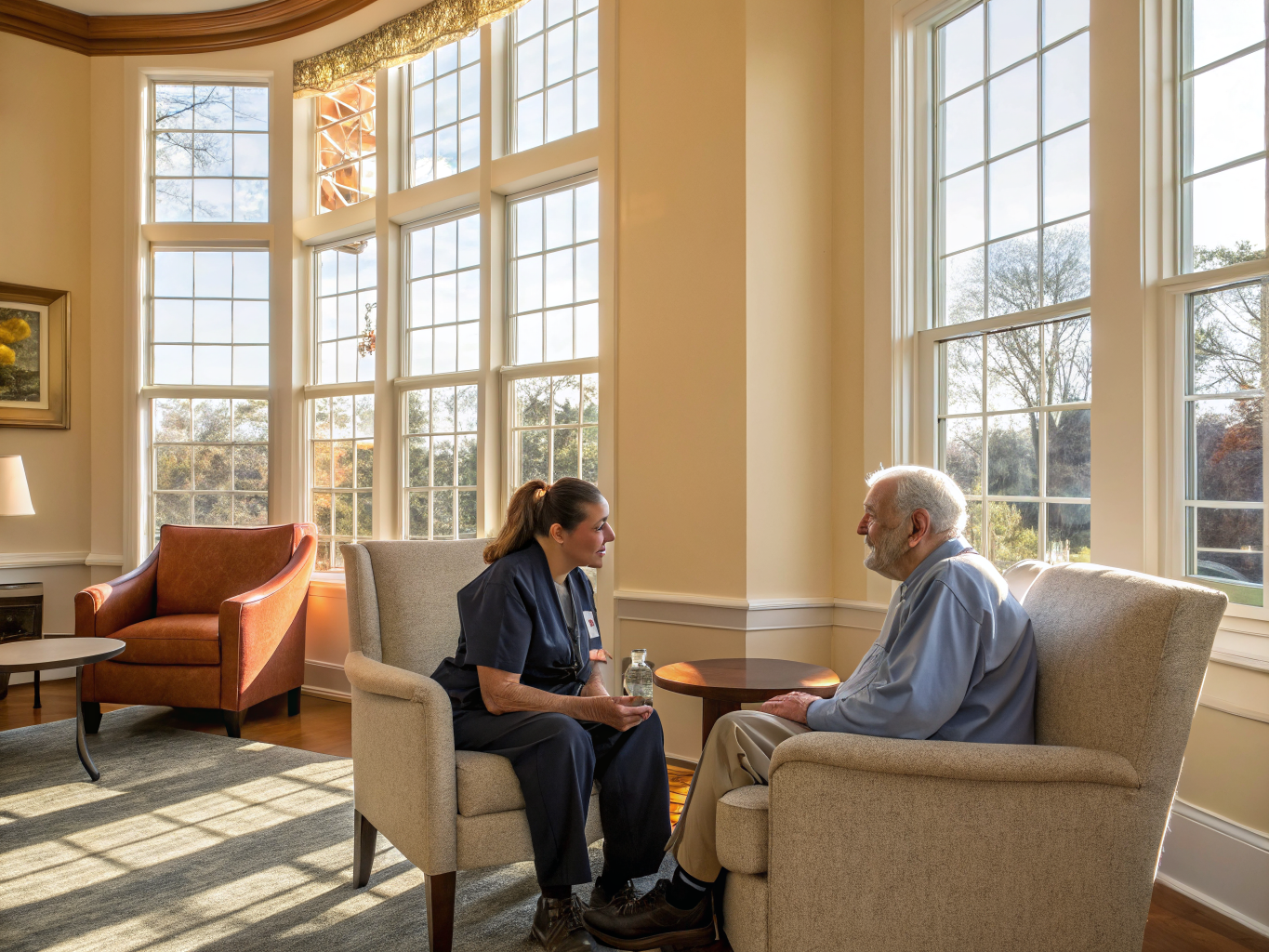 Home health aide providing care at Green Hill in West Orange Essex County NJ