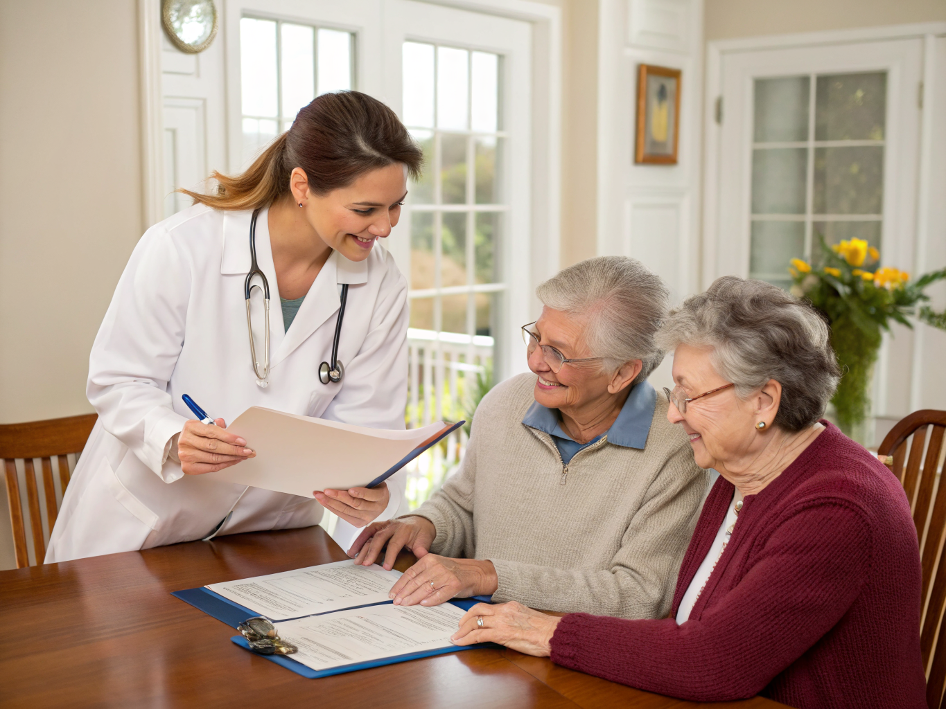 Home health aide providing care at Inglemoor Rehabilitation and Care Center in Livingston Essex County NJ