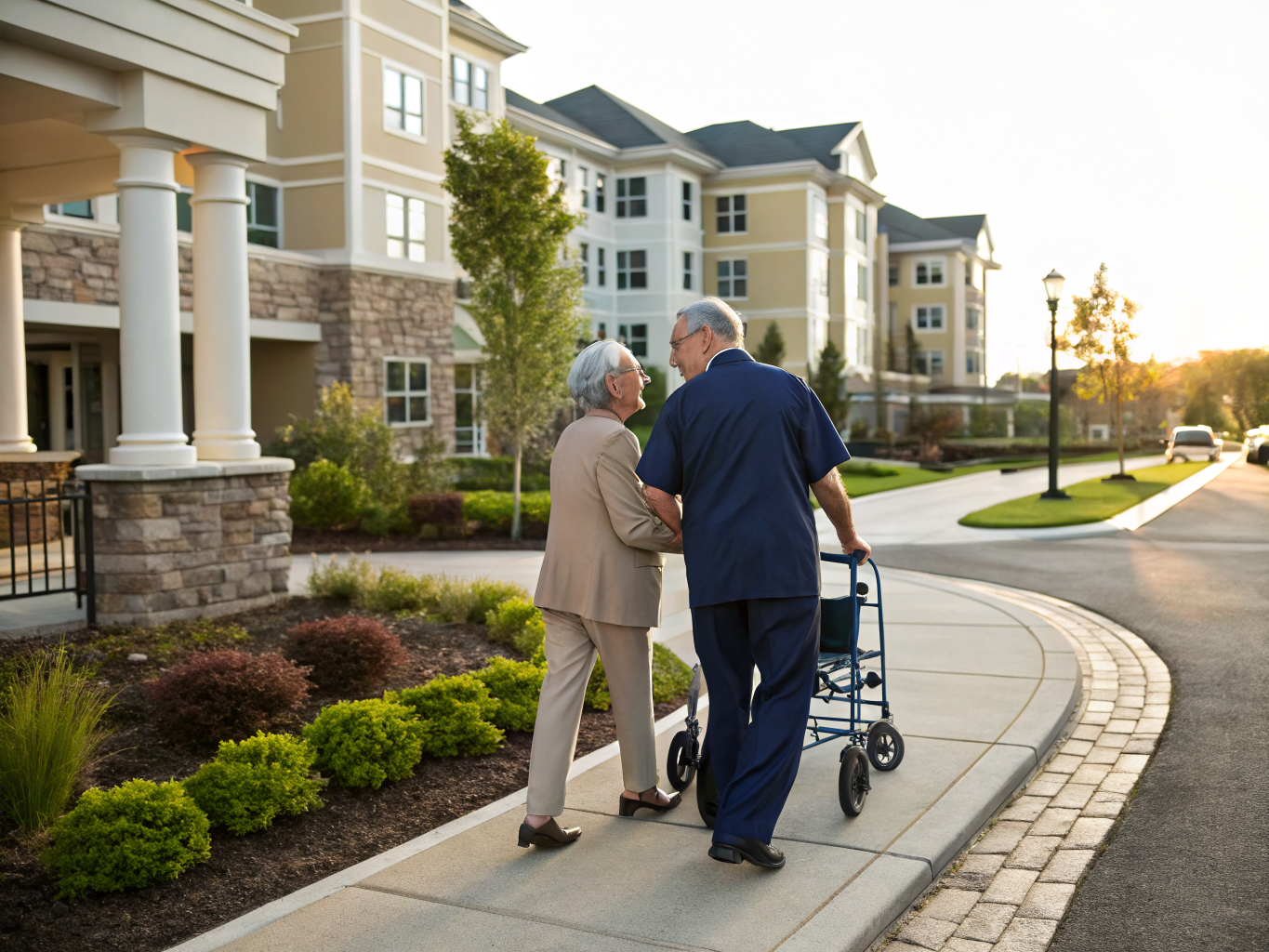 Home health aide providing care at Millburn Senior Living Community in Millburn Essex County NJ