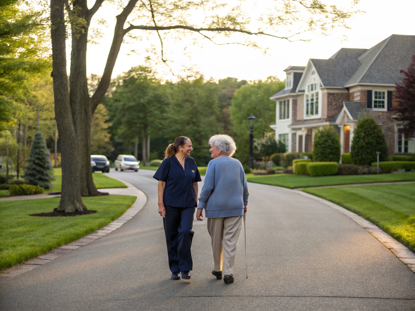 Home health aide providing care at North Caldwell Senior Residences in North Caldwell Essex County NJ