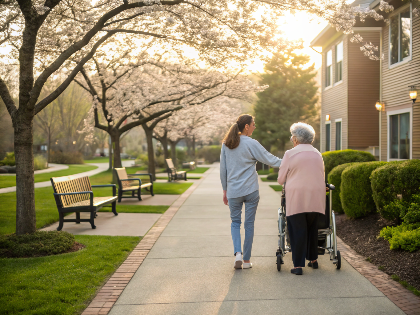 Home health aide providing care at Summit Ridge Center in West Orange Essex County NJ