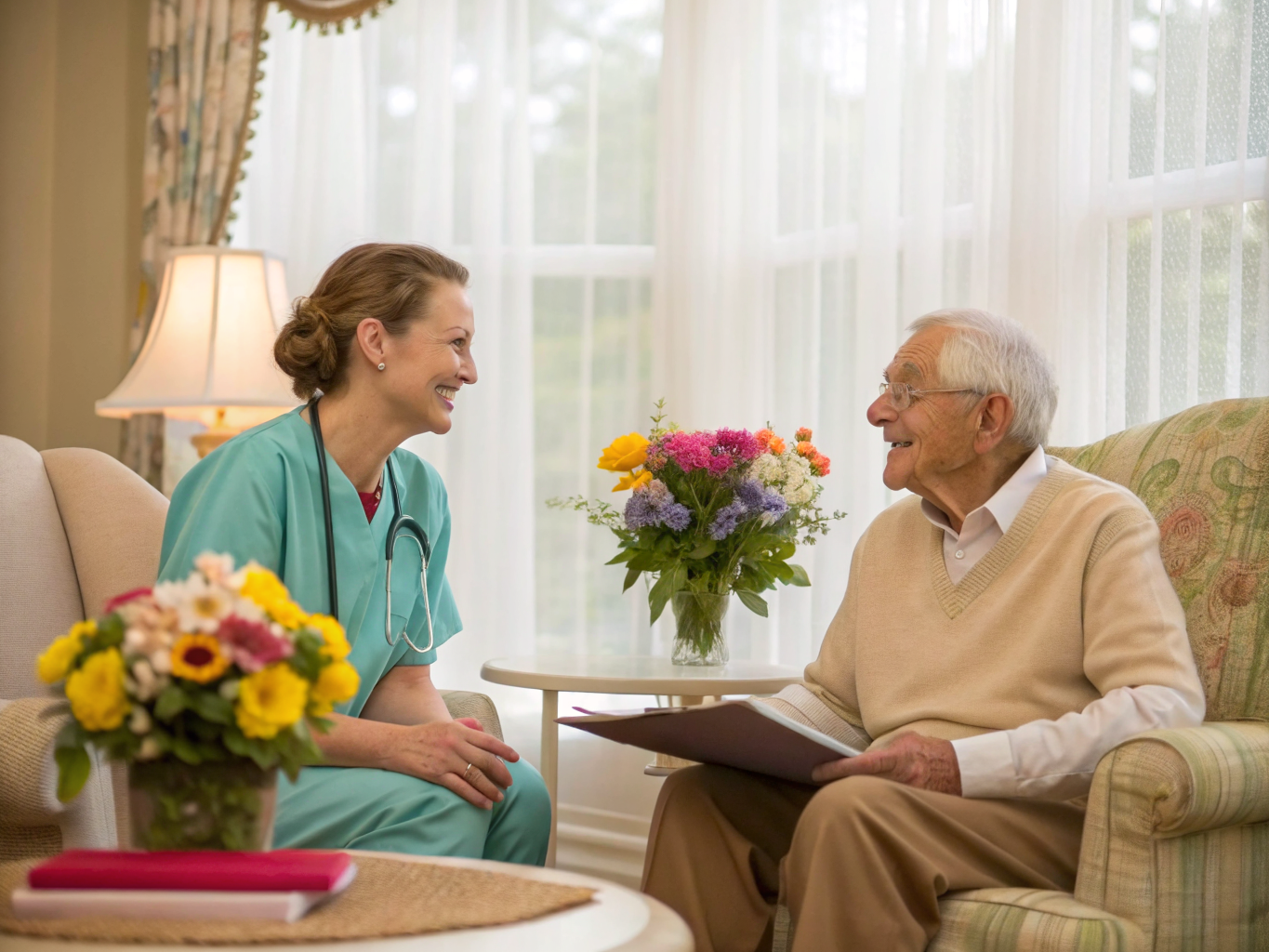 Home health aide providing care at The Willows at Montclair in Montclair Essex County NJ