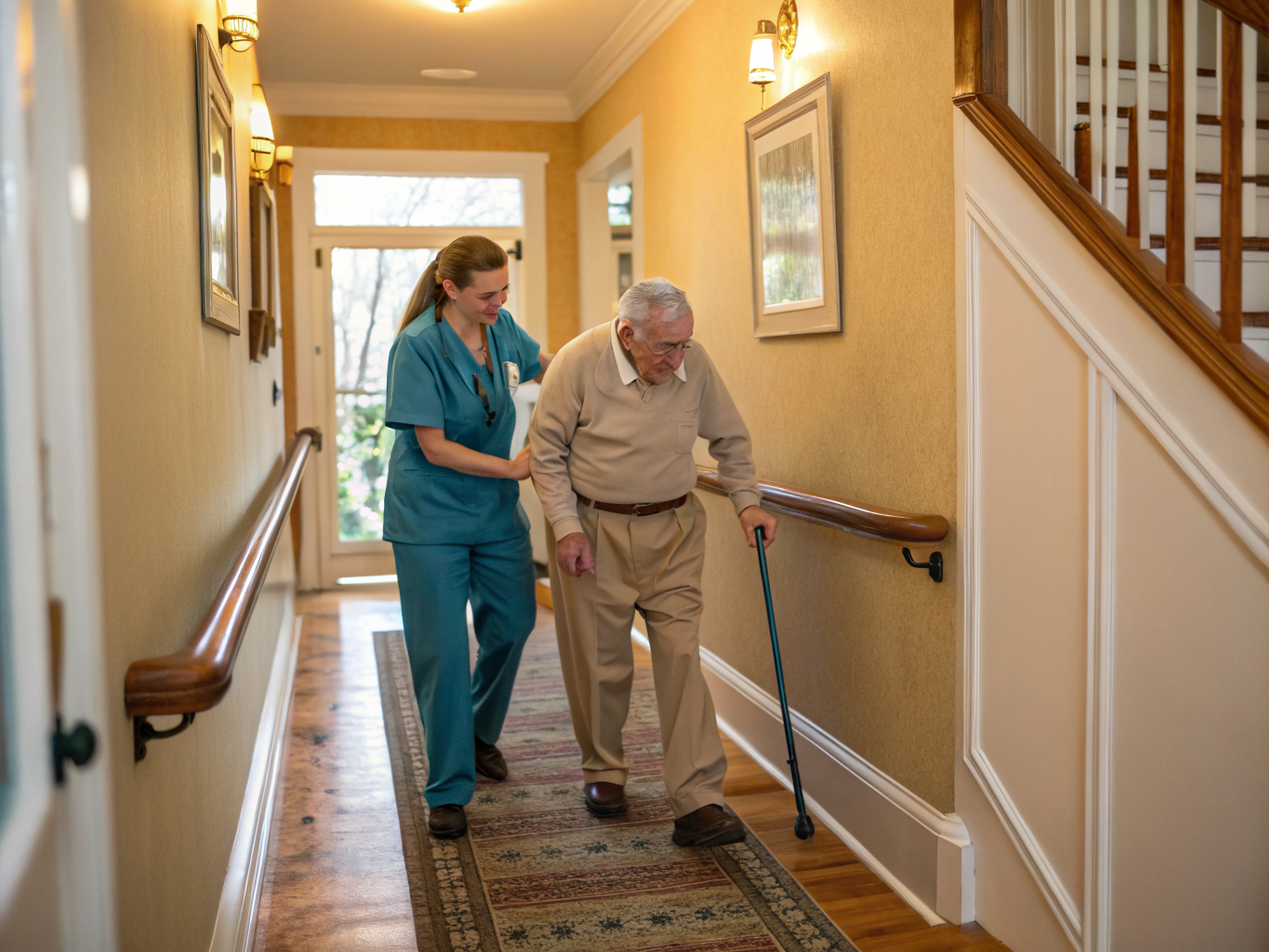 Fall Prevention Care aide with a senior in Morristown NJ Morris County