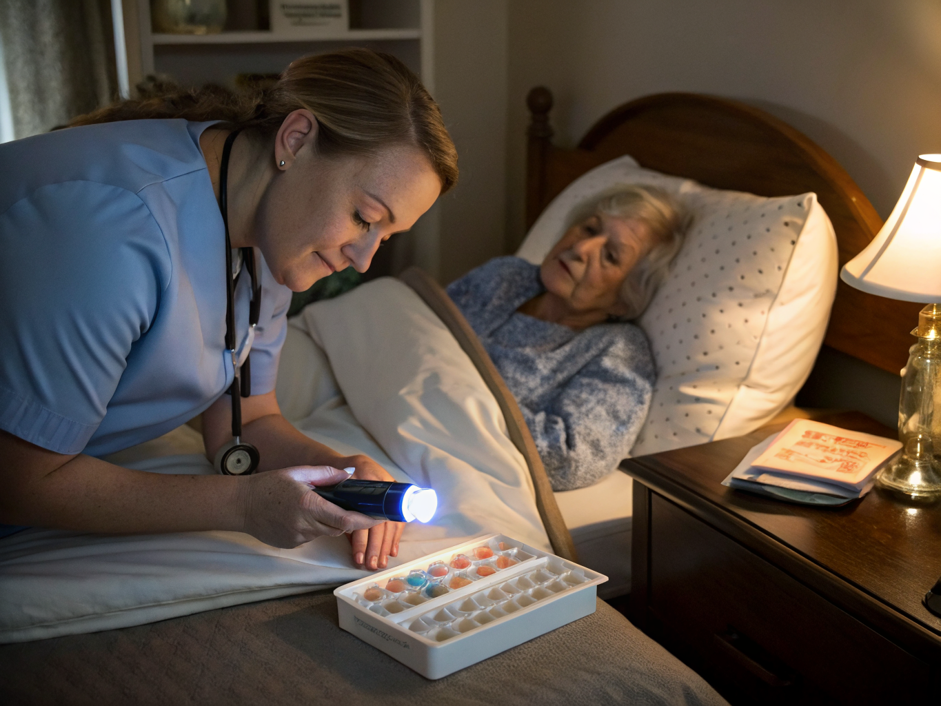 Night shift medication check near Hackensack NJ — bedside overnight care management